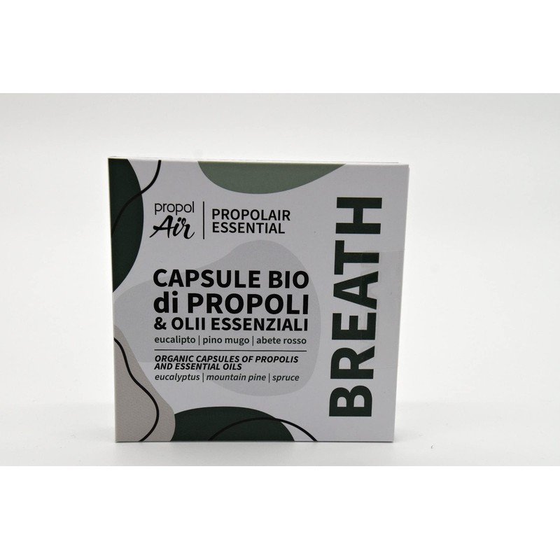 Breath - Propolis Capsules BIO with Essential Oils: Eucalyptus, Mountain