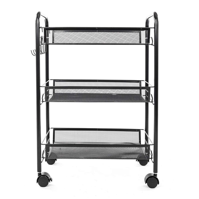 Home Furnishing Plaza Exquisite Honeycomb Net Three Tiers Storage Cart