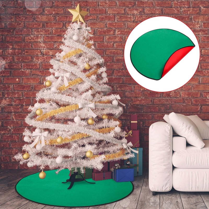 lasuroa Christmas Tree Mat, 100 cm Reversible Christmas Tree Stand