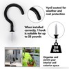 KOFOT Carbon Steel Vinyl Coated Screw Hooks, 20 Pack, 2.9