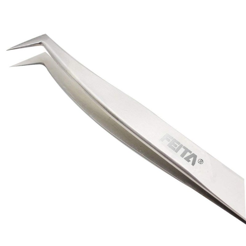 Volume Eyelash Extension Tweezer - FEITA Professional Angled Curved Pointed