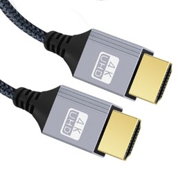 NFHK 4K 60hz HDMI 2.0 Male to HDMI Type-A Male Cable with Sleeve Straight Connector for HDTV Computer Laptop Monitor 100CM