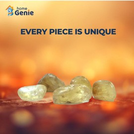 HOME GENIE Citrine Tumbled Stones | Vastu & Feng Shui Energy Balancer | Natural Decorative Crystal for Home & Office