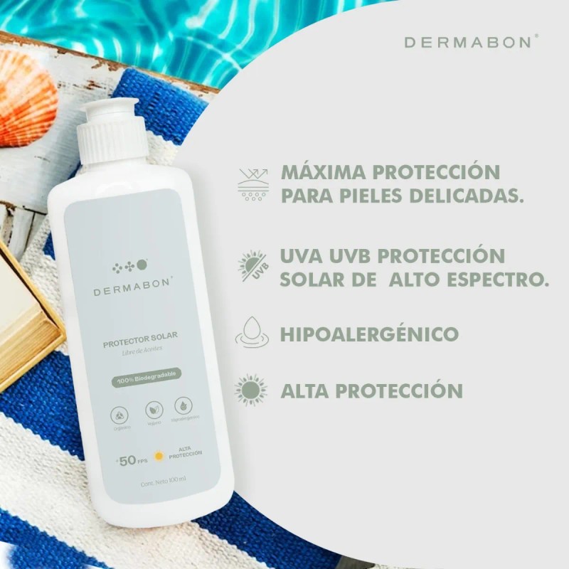 Kit Dermabon 3 Jabones + 1 Crema +1 Protector Solar