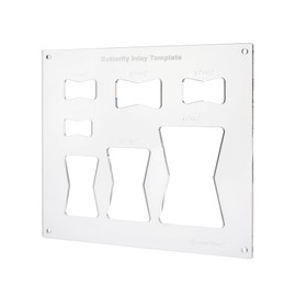 12 x 10 Inch 7-in-1 Butterfly Inlay Template, Router and Decorative Templates for Woodworking (Butterfly, Acrylic)