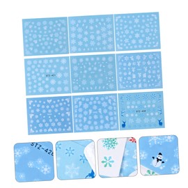 FOMIYES DIY Snowflake Nail Stickers 60 Sheets French Tip Press Nails Safe and Odorless for Women