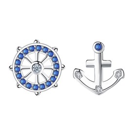 Arrebol Women's 925 Sterling Silver Stud Earrings with 3A Cubic Zirconia Earrings for Women Gift, Sterling Silver, Cubic Zirconia