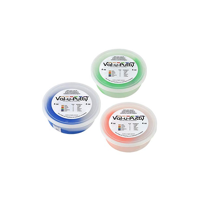 Val-u-Putty Exercise Putty - Orange, Lime, Blueberry - 4 oz