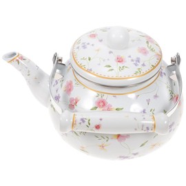 DOITOOL Enamel Tea Kettle 2.5L Vintage Floral Teakettle for Stovetop, Colorful Water Tea Kettle, Enamel on Steel Teapot with Filter and Cool Touch Stovetop Tea Kettle for Hot Water