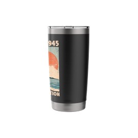 Vintage 1945 80 Years Old - Retro 80th Birthday Decorations Stainless Steel Insulated Tumbler