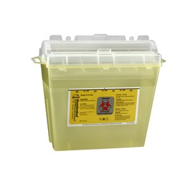 Bemis Health Care Bemis Healthcare 175040-5 5 Quart Sharps Container, Translucent Yellow (Pack of 5)
