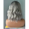The Extension Room Platinum Silver Wavy Wig, Shoulder Length 14