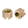 sourcing map 2Pcs M14x2mm Hexagon Slotted Nut, Grade 10 Carbon