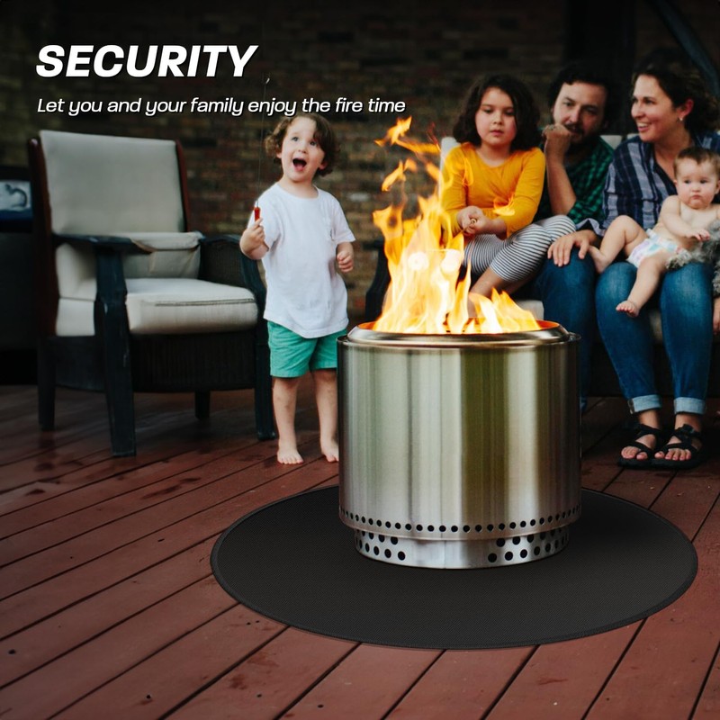 Rumlick 48" Fire Pit Mat for Solo Stove Yukon, Round