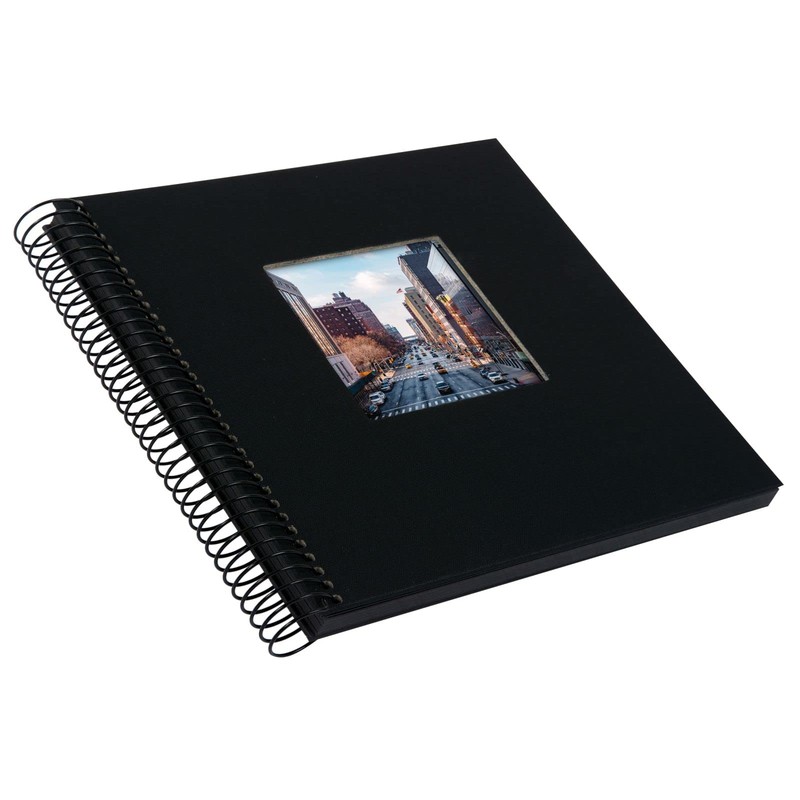 Goldbook Bella Vista black 20x20 40 blacke Pages Spiral 12767