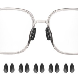 HARFINGTON 5 Pairs Eyeglass Nose Pads 2.5mm Thickness Silicone Adhesive Anti-Slip Glasses Nose Grips Granular Water Drop Glasses Nose Pads for Plastic Frames Glasses Sunglasses, Black