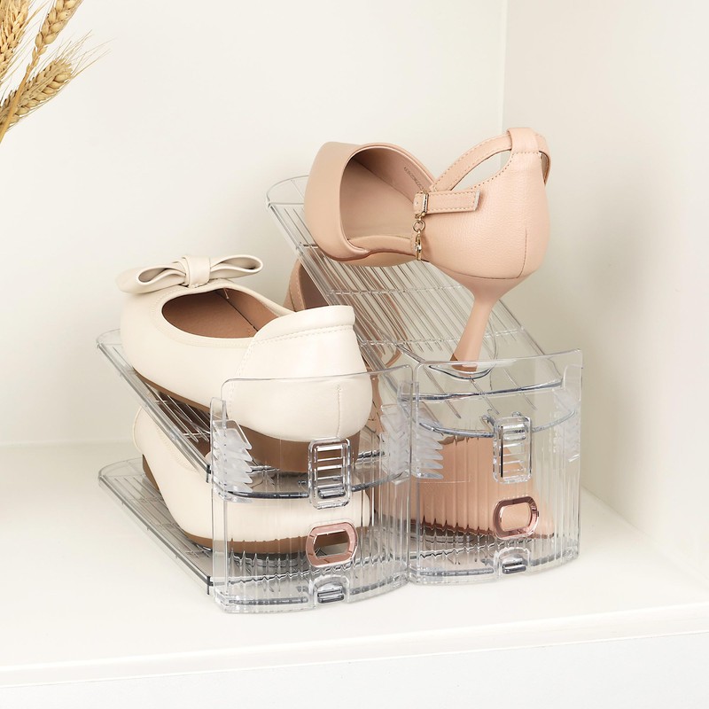 Yes!Fresh Shoe Slots Organizer, Adjustable Shoe Rack Stacker Storage Space