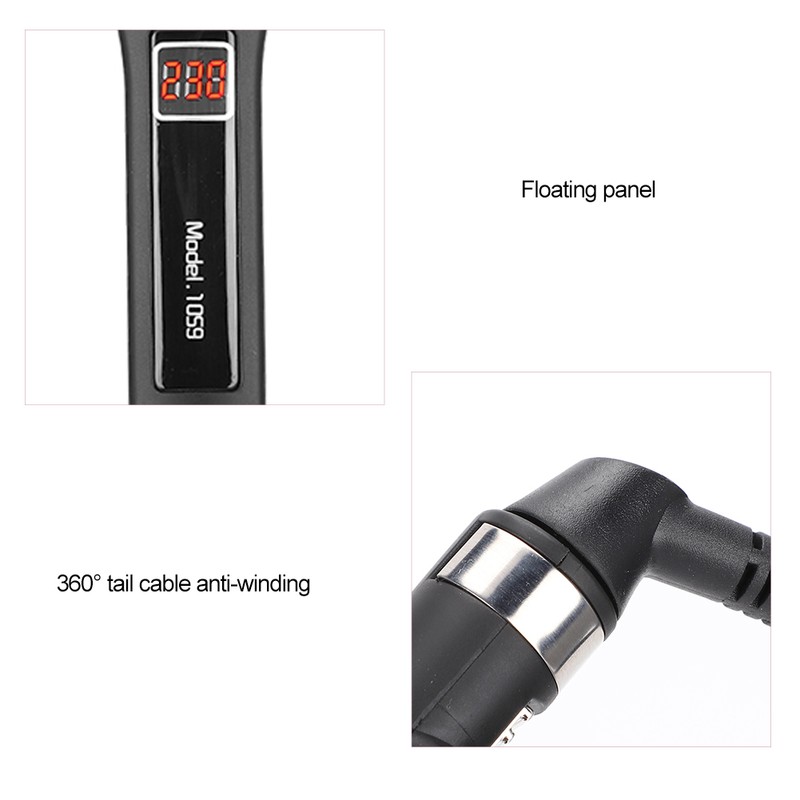 Electric Hair Straighter Silicone Strip Straightening Curling Hair Styling Flat