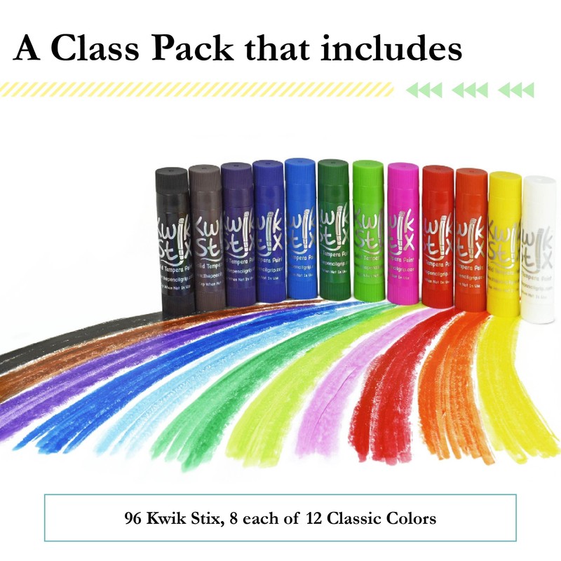 The Pencil Grip Kwik Stix Solid Tempera Paint, Super Quick