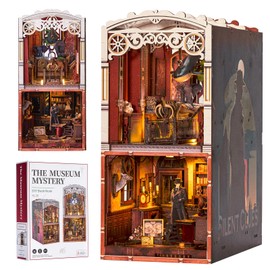 Marycele Book Nook Kit for Adults, DIY Miniature House Kits 3D Wooden Bookend Puzzle for Men, Decorative Bookend Bookshelf Alley Decor for Women, Christmas New Year Gifts for Family and Friends