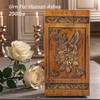 ARRAWIS Hand-Engraved Wooden Urns for Human Ashes Adult - Hummingbird