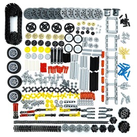 Etarnfly 427Pcs Technical Parts Cars Gears Axles - Wheels Connectors, Building Accessories Pieces Sets, MOC Technical Packs Bulksfor Technic Building Blocks Set(Compatible with Major Brands)