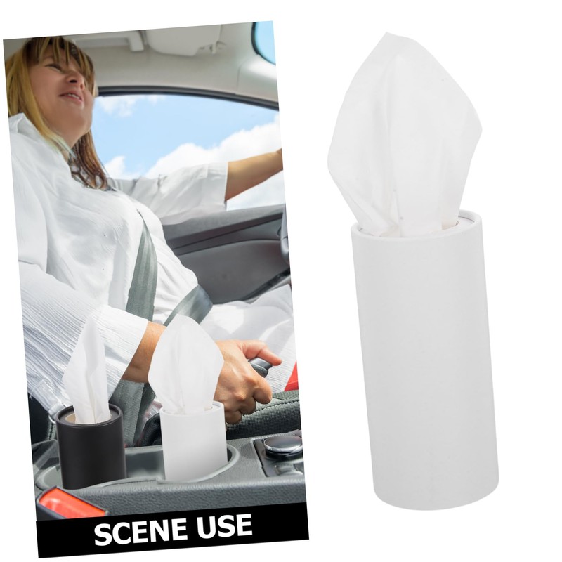 Gogogmee 4pcs Cylinder Tissues Cup Holder Tissues for Car Paper