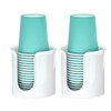 BYAWAY 2 Pack Bathroom Cup Dispenser 3 oz Countertop -