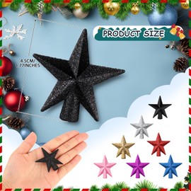 Hanaive Valentines Day Christmas Tree Star Mini Christmas Tree Topper Mini Christmas Tree Star Topper for Xmas Party Holiday Home Decor(Plated Gold, 2.36 Inch)