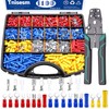 Tnisesm 1100pcs Wire Connectors - Insulated Electrical Wire Terminals with
