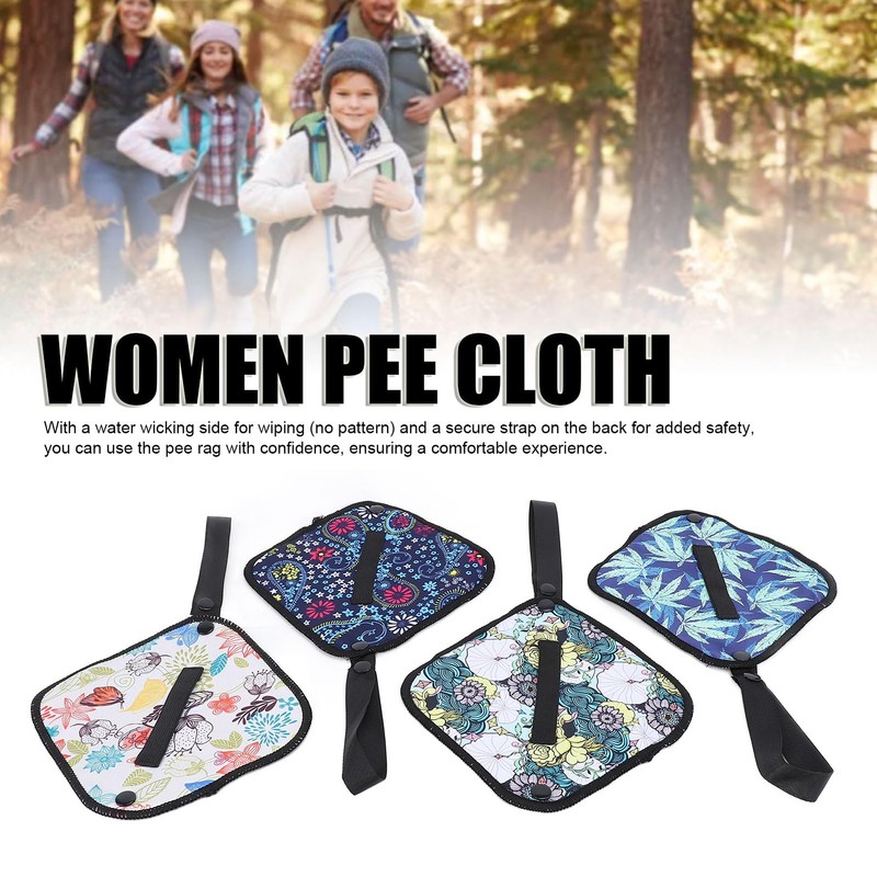 Pee Cloth for Women Hiking, 4PCS Washable Reusable Pee Rag