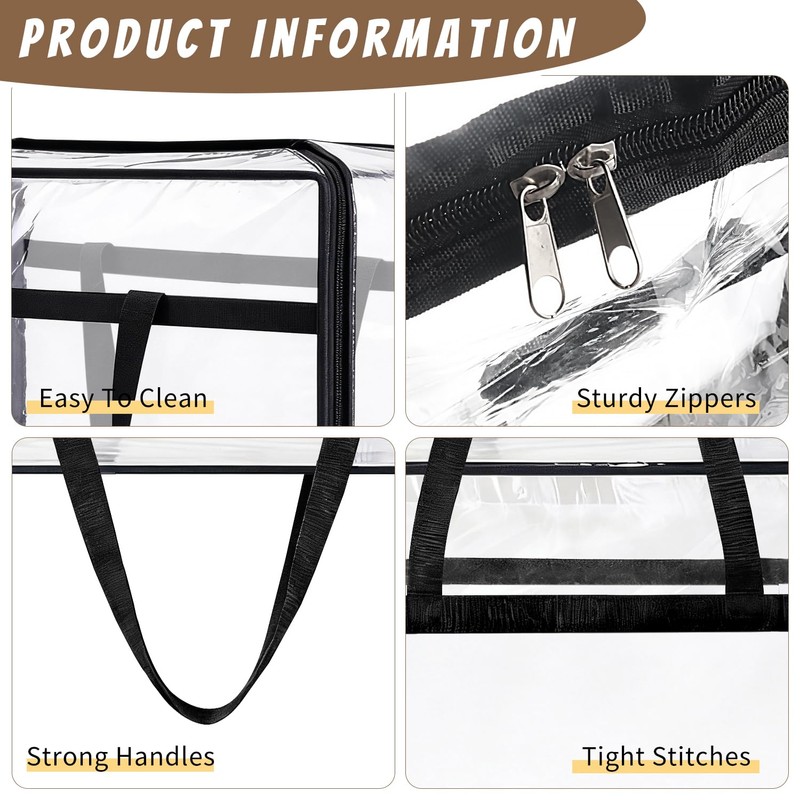 Nozefy 60L Clear Storage Bags Plastic Blanket Storage Bag Foldable