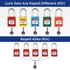 Brady Safety Lockout Padlock Sets - 6 Pack - Red