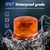Yuanjoy LED Beacon, 12V/24V Yellow Warning Light with Magnet for