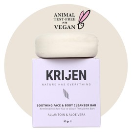 Allantoin and Aloe Vera-containing Body Cleansable, 95 g, for Dry and Sensitive Skin, Cleansing and Moisturising, Vegan Shower Bar