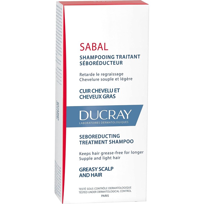 Ducray Sabal Shampoo Regulador de Grasa, Cabello Graso 200ml