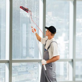 RustyVioum 26 Ft Water Fed Pole Kit, Water Fed Pole Cleaning Brush Tool 180° Adjustable, Window Squeegee Cleaner for Window Cleaning Telescopic Window Washing Equipment Solar Panel Cleaning