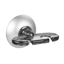 iDesign Metro Plastic Ultra Power Lock Suction Toothbrush Holder for Mirror, Shower, Master, Guest, Kids', College Apartment Bathrooms, 2.75" x 2.3" x 1.8", Gray