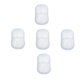 STOBOK 2sets Hand Washing Soap Paper Compact Portable Travel Soap Sheets Soft Gentle for Bath Face Hand for Camping Hiking Bbq Office Home Family 5boxes*2