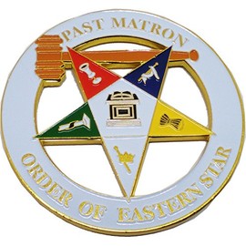 Graessa Eastern Star Past Matron Cut Out Heavy Weight Car Emblem [Gold - 2.75"] Q
