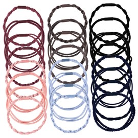 VICASKY 24 Pcs No Damage Hair Ties for Women Elastic Bracelets with Excellent Hold Versatile Ponytail Holders Stylish Hair Accessories Multiple Colors