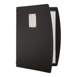 Securit Rio Premium A4 Wine Menu Holder with 4 Pages - Elegant Sleek Design for Restaurants, Bars, and Events - Display for Wine Lists and Specials