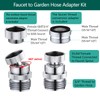 Faucet to Garden Hose Adapter,Brass 3/4-Inch Garden Hose Adapter with