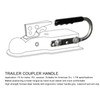 RV Caravan Boat Trailer Coupler Lift Handle Galvanized Steel Rubber
