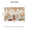 Fall Placemats Set of 4,Pumpkin Maple Leaf Floral Table Mats