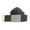 Men's Fabric Belt, Black, Belt 160 cm, Matte 40 mm