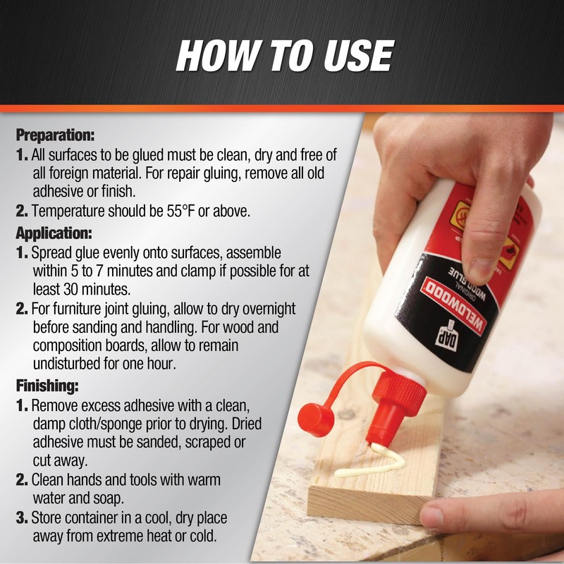 DAP Weldwood Original Wood Glue, Yellow, 1 gal (7079800498)