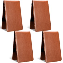 Honoson 4 Pcs Golf Scorecard Holder PU Leather Golf Yardage Book Cover Golf Scorecard Book Golf Score Holder Protector Gift Accessories, 4.3 x 7 Inches