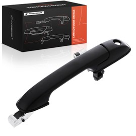 A-Premium Front Left Driver Side Exterior Door Handle Compatible with Honda Pilot 2006 2007 2008, Primed Black, Replace# 72180-S9V-A11ZL