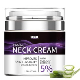 5% Collagen Complex Neck Firming Cream - Anti-Aging Moisturizer Improving Skin Elasticity for Men & Women, All Natural Ingredients - Retinol, Collagen & Hyaluronic Acid, 1.8 Fl Oz